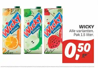 Dekamarkt Wicky 1.5 liter aanbieding