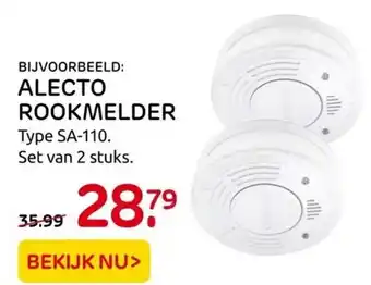 Praxis Alecto rookmelder SA-110 2 stuks aanbieding