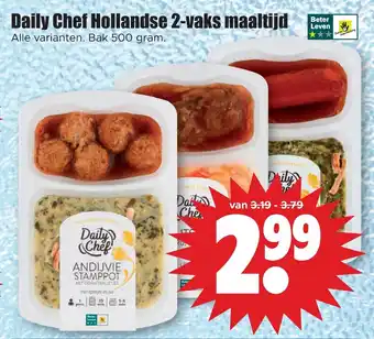 Dirk Daily Chef Hollandse 2-vaks maaltijd bak 500 gram aanbieding