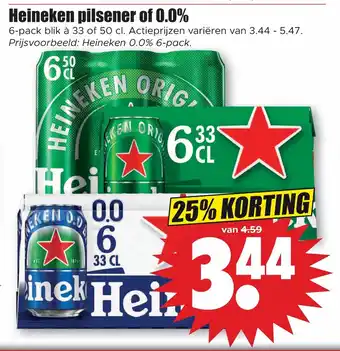 Dirk Heineken pilsener of 0.0% aanbieding