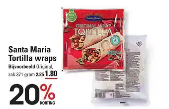 Sligro Santa maria tortilla wraps 20% korting aanbieding