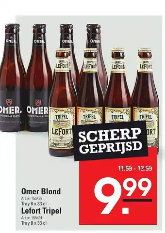 Sligro Omer blond of lefort tripel aanbieding