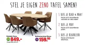 Budget Home Store Eettafel zeno of eetkamerstoel bono aanbieding