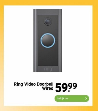 GAMMA Ring Video Doorbell Wired aanbieding