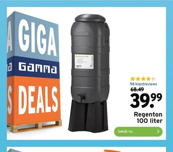 GAMMA Regenton 100 liter aanbieding