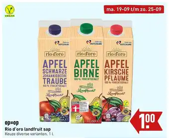 ALDI Rio d'oro landfruit sap aanbieding