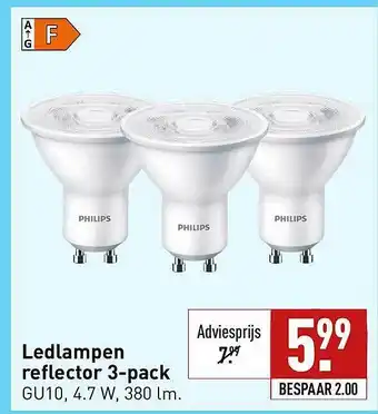 ALDI Ledlampen reflector 3-pack aanbieding