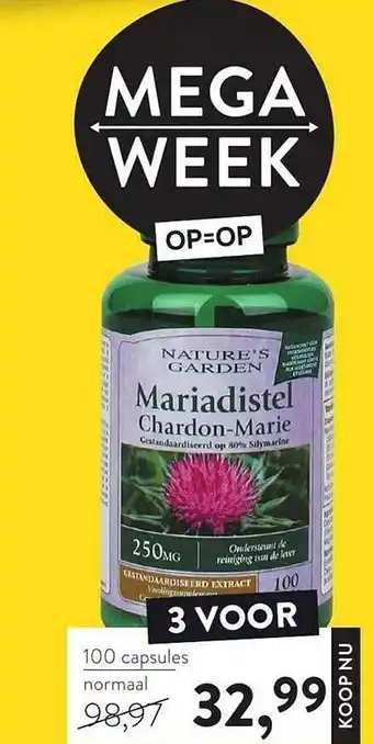 Holland & Barrett Nature's garden mariadistel chardon-marie aanbieding