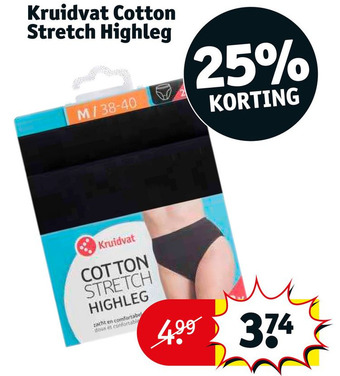 Kruidvat Kruidvat cotton stretch highleg aanbieding