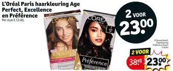 Kruidvat L'oréal paris haarkleuring age perfect, excellence en préférence aanbieding