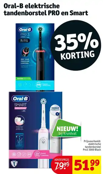 Kruidvat Oral-b elektrische tandenborstel pro en smart aanbieding