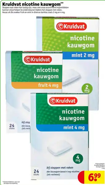 Kruidvat Kruidvat nicotine kauwgom mont hulpr stonnon rokon kan lactic ·mot onz 10.366 aanbieding