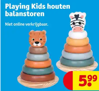 Kruidvat Playing kids houten balanstoren aanbieding