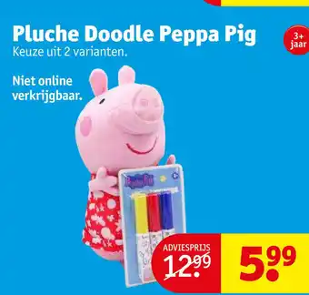 Kruidvat Pluche doodle peppa pig aanbieding