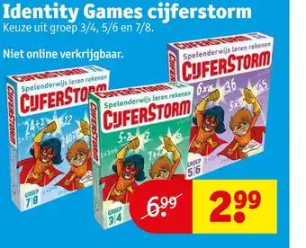 Kruidvat Identity games cijferstorm aanbieding