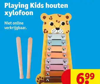 Kruidvat Playing kids houten xylofoon aanbieding