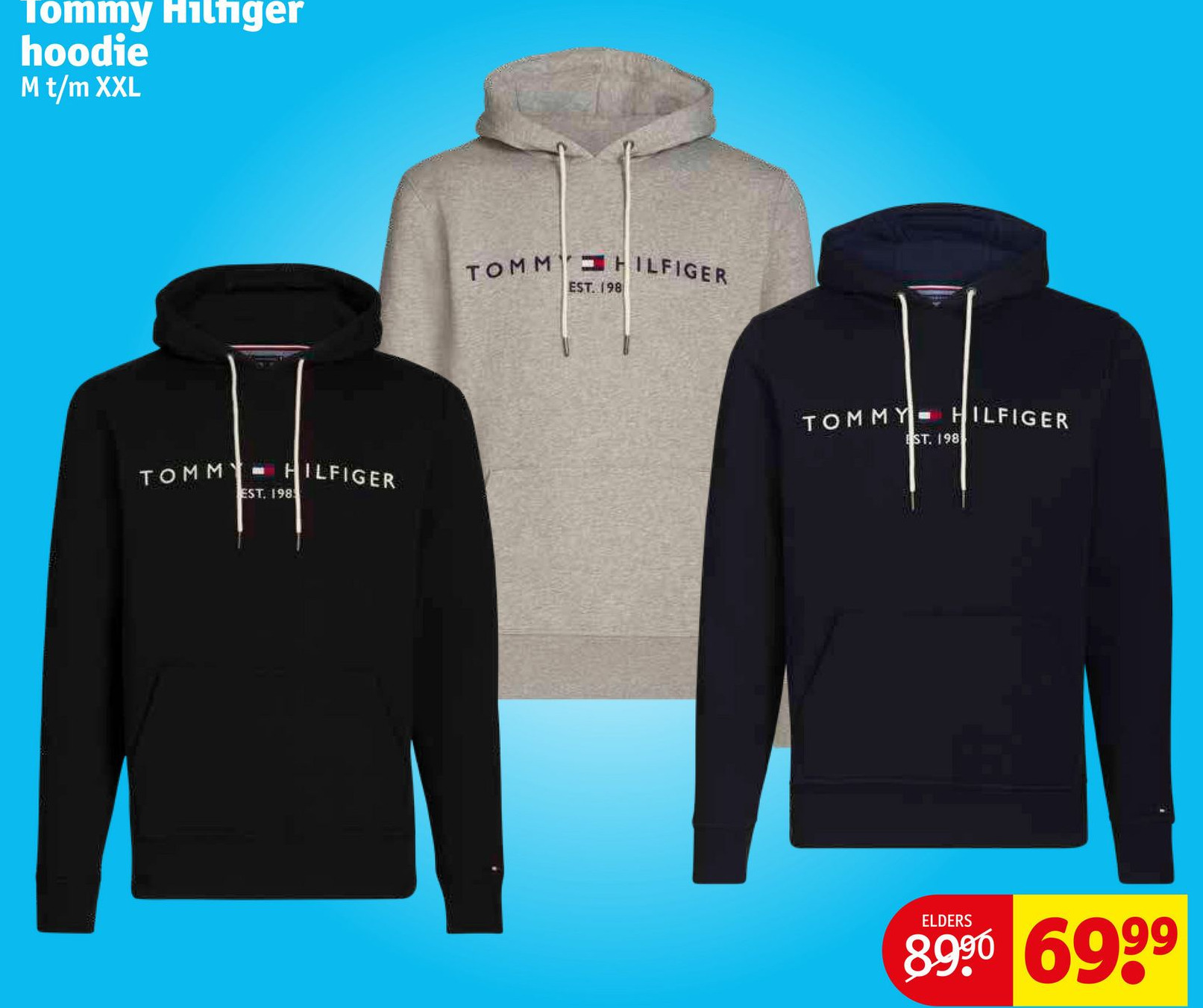 Tommy hilfiger hoodie m t/m xxl aanbieding bij Kruidvat