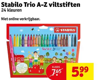 Kruidvat Stabilo trio a-z viltstiften aanbieding