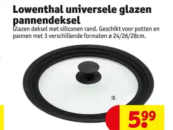 Kruidvat Lowenthal universele glazen pannendeksel aanbieding