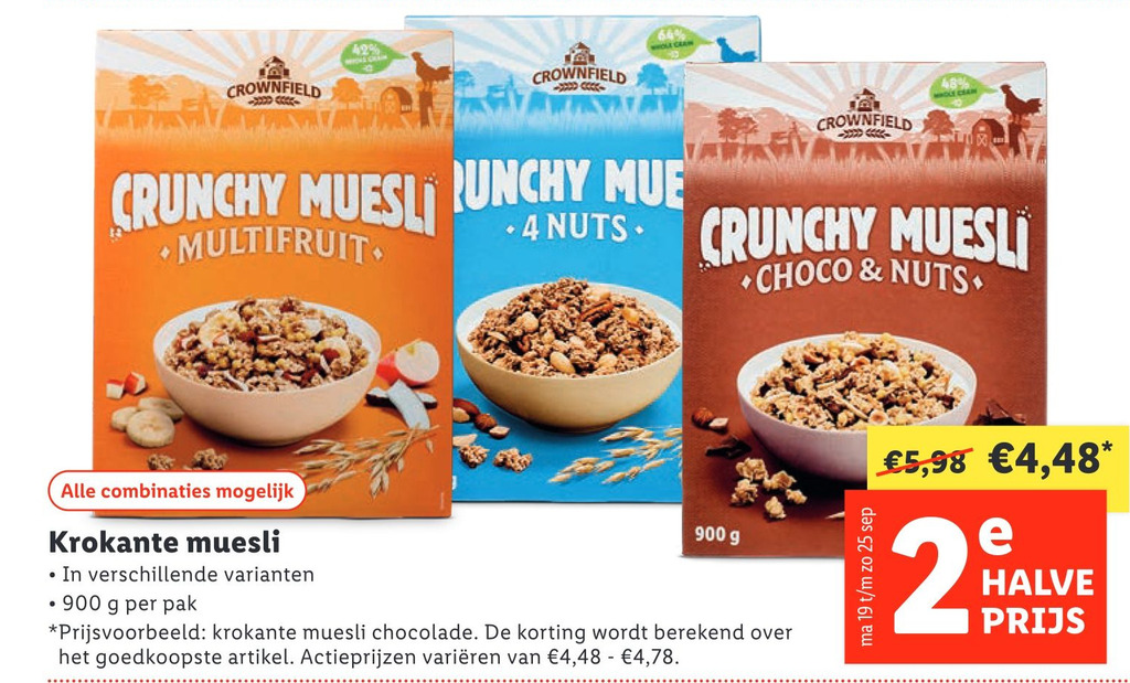 Krokante muesli aanbieding bij Lidl