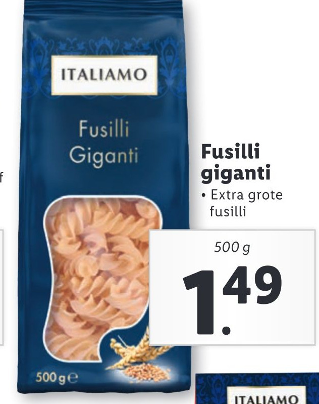 Fusilli giganti aanbieding bij Lidl