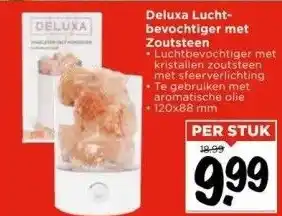 Vomar Voordeelmarkt Deluxa luchtbevochtiger met zoutsteen aanbieding