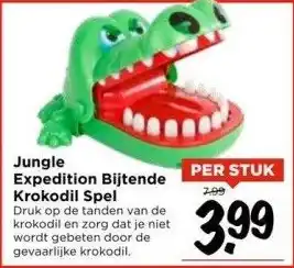 Vomar Voordeelmarkt Jungle expedition bijtende krokodil spel aanbieding