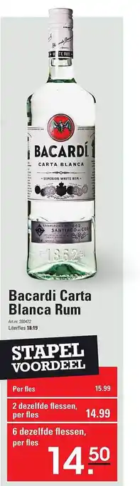 Sligro Bacardi carta blanca rum aanbieding