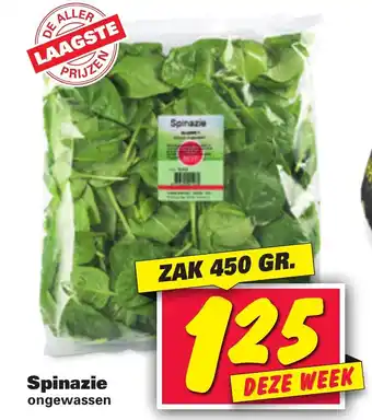 Nettorama Spinazie Ongewassen 450g aanbieding