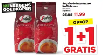 PLUS Segafredo intermezzo koffiebonen 1 kilo aanbieding