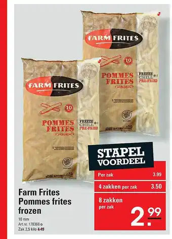 De Kweker Farm frites pommes frites frozen aanbieding