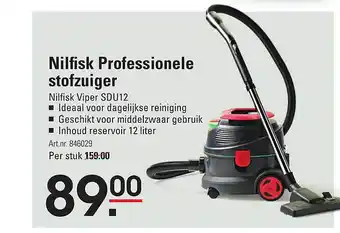 Sligro Nilfisk professionele stofzuiger nilfisk viper sdu12 aanbieding