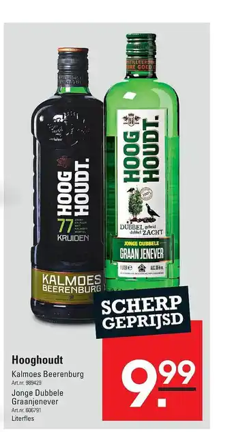 Sligro Hooghoudt kalmoes beerenburg of jonge dubbele graanjenever aanbieding