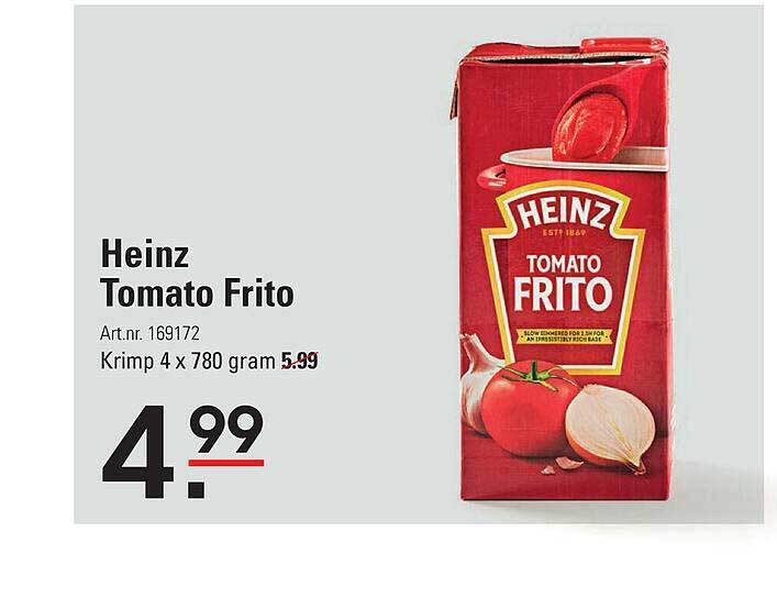 Heinz tomato frito aanbieding bij De Kweker