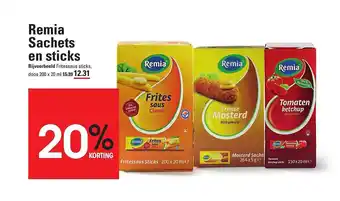 De Kweker Remia sachets en sticks aanbieding