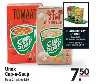 De Kweker Unox cup-a-soup aanbieding