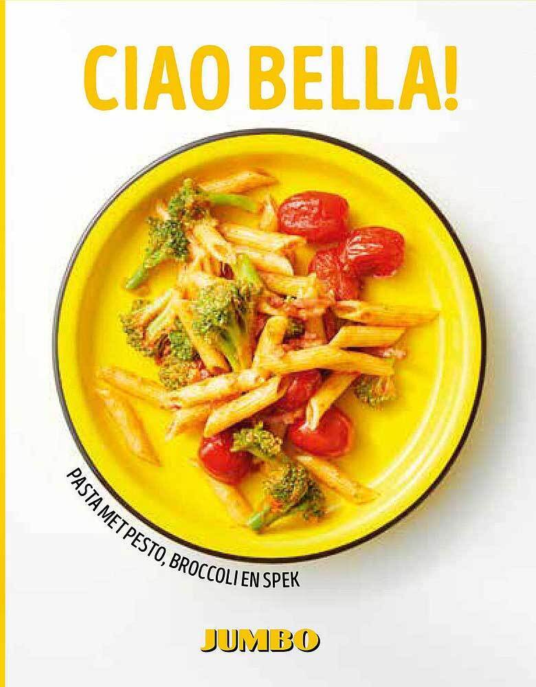 Pasta met pesto, broccoli en spek aanbieding bij Jumbo