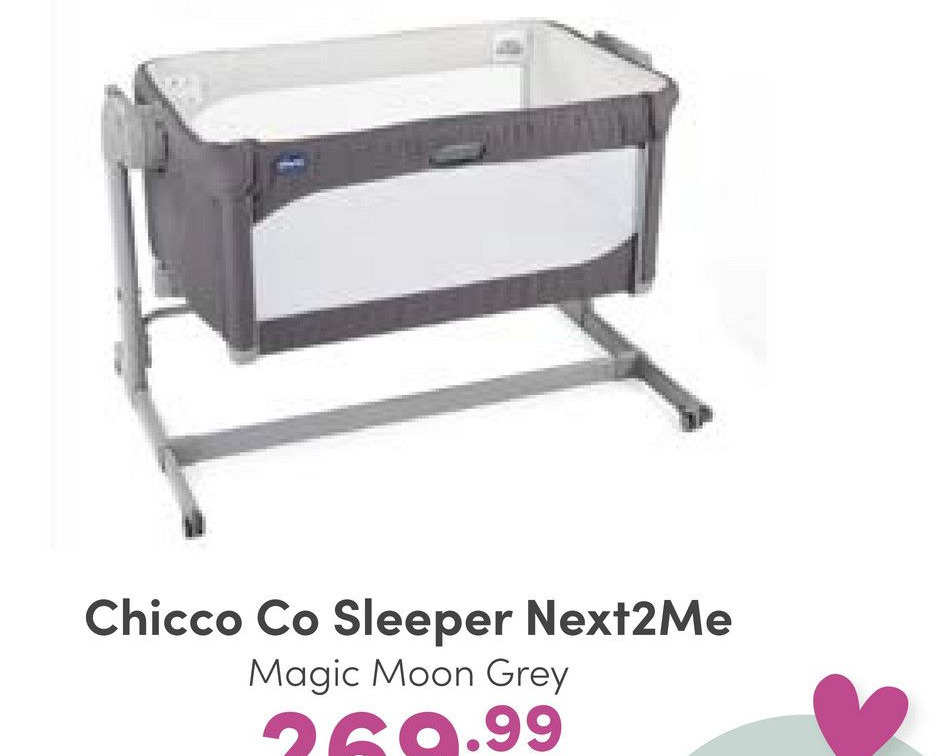 Chicco co sleeper next2me magic moon grey aanbieding bij Baby & Tiener