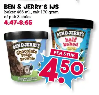 Boon`s Markt Ben & jerry's ijs aanbieding