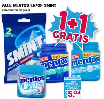 Boon`s Markt Alle mentos en/of smint aanbieding