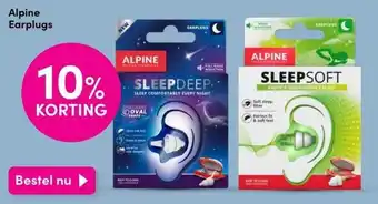 DA Alpine earplugs aanbieding