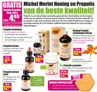 Gezond & Wel Michel merlet honing en propolis aanbieding