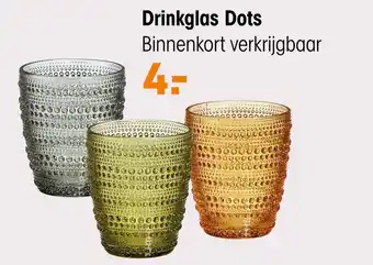 Kwantum Drinkglas dots aanbieding