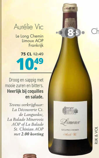 Mitra Aurélie vic le long chemin limoux aop frankrijk aanbieding