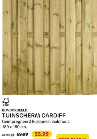 Praxis Bijvoorbeeld: tuinscherm cardiff aanbieding