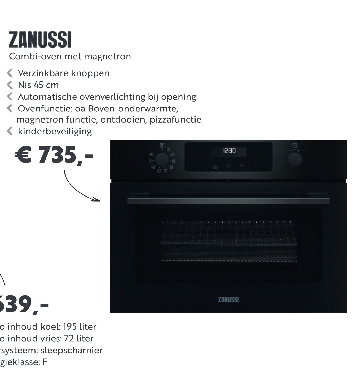 Zanussi combioven met aanbieding bij Superkeukens