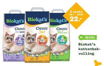 Welkoop Biokat's kattenbak vulling aanbieding