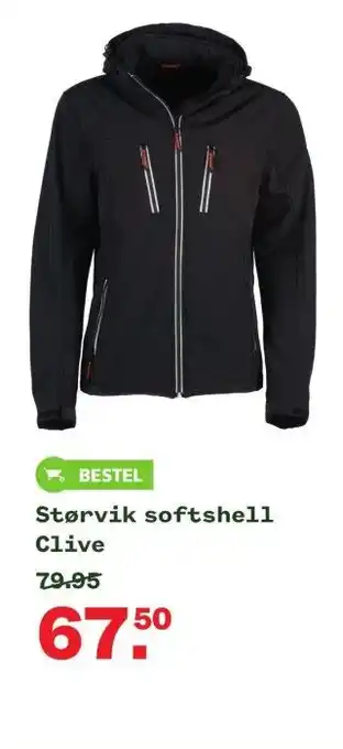 Welkoop Størvik softshell clive aanbieding