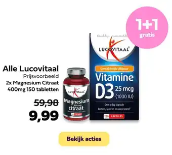 Plein.nl Lucovitaal magnesium citraat 400MG 150 tabletten aanbieding