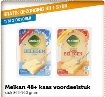 Coop Melkan 48+ kaas voordeelstuk stuk 865-960 gram aanbieding